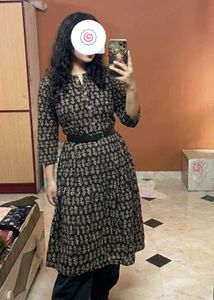 Black Printed Ethnic Kurti / Dress