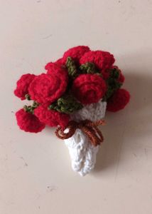 Handmade Crochet Doily with Roses
