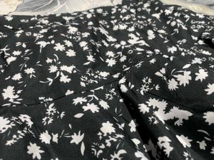 Cute Black Floral Skirt