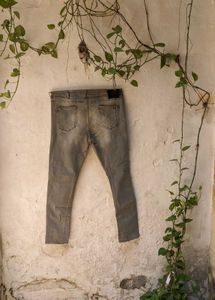 Distressed Grey Denim Jeans