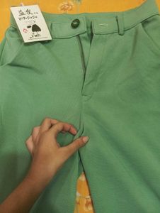 High-Waisted Emerald Green Pants