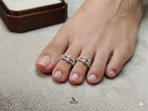 Real Silver Toe Rings (one pair)