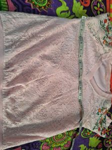 Lace Top with Embroidered Details