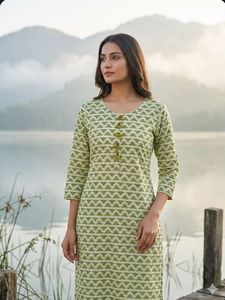 Stylish Printed Kurta with Symmetrical Pattern 💗