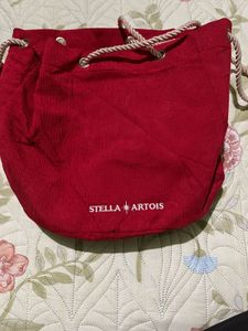 Red Drawstring Hobo Bag