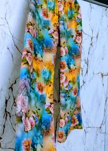 Vibrant Floral Print Palazzo Pants