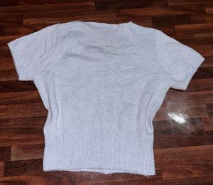 Cute Light Blue Button-Up Top