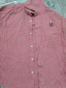 Men's Striped Button-Up Shirt