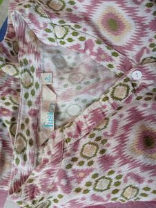 Pink Geometric Print Kurta