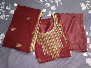 Elegant Maroon Embroidered Salwar Kameez