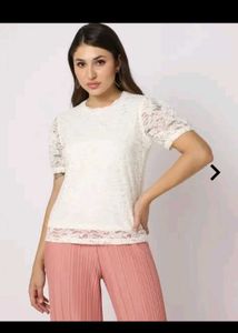 Elegant White Lace Puff Sleeve Top 🤍✨️