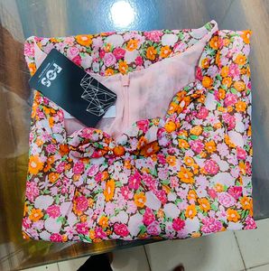 Floral Print Sleeveless Blouse