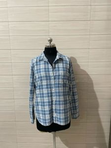 GAP Blue Plaid Sparkle Shirt