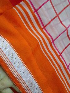 Elegant Plaid Saree
