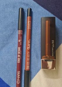 BUNDLE OFFER-Maybelline lipstick,Mars&SB Lipliner