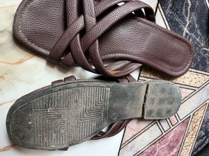 Stylish Brown Woven Strap Sandals