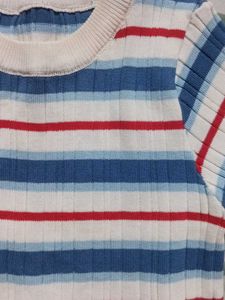 Striped Knit T-Shirt