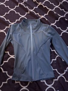 Gray Zip-Up Athletic Jacket