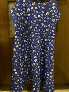 Vibrant Blue Floral Mini Dress