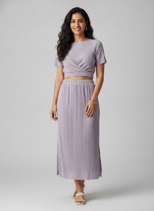 Chic Pleated Two-Piece Set