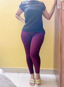 Stylish Burgundy Skinny Pants