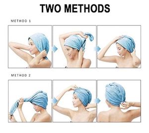 Blue Hair Towel Wrap