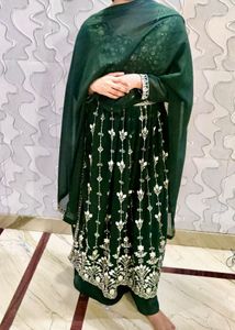 Emerald Green Embroidered Salwar Kameez