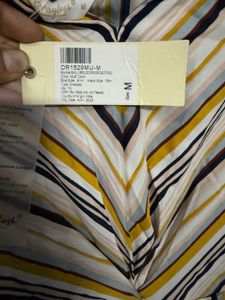 Yello White Black Stripped Dress New With Tag