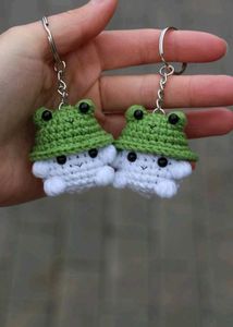 Cute Frog Couple Keychain Set