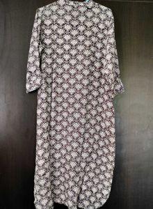 Dark Grey Printed XL Kurta