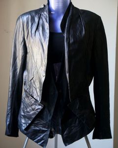Sheepskin Leather Blazer - Thrifted