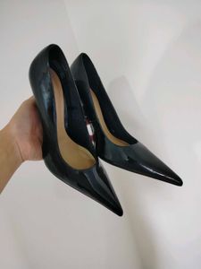 H&amp;M Chic Black Patent Stiletto Heels