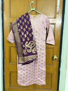 Elegant Lavender Kurta Set