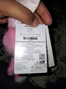 Cute Pink Teddy Bear with Bunny Ears