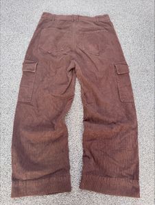 Brown Corduroy Cargo Pants