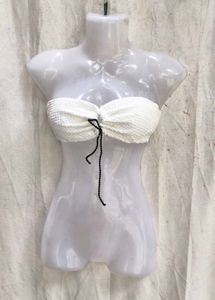 6238. White Textured Bikini Top