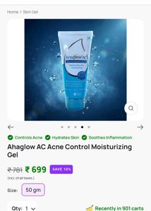 Ahaglow AC Acne Control Moisturizing Gel