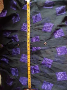 Stylish Black &amp; Purple Abstract Print Top