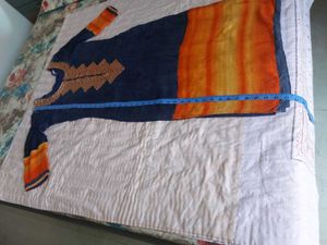 Stylish Blue &amp; Orange Kurta