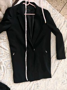 Women's Blue  Long Blazer Jacket