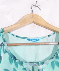 Cyan Printed Dress (Women's)