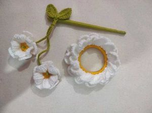 Handmade Crochet Flower Hair Pin