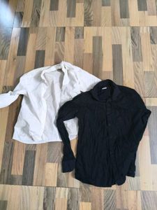 Classic Black & White Button-Up Shirts