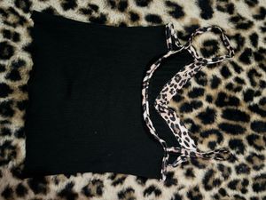 Leopard Trim Cami Top