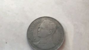 Vintage Thai 1 Baht Coin