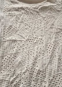 White Eyelet Detail Sleeveless Top