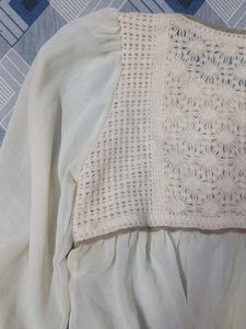 Boho Lace Trimmed Blouse