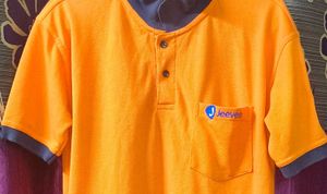 Men's Orange &amp; Navy Polo T-Shirt
