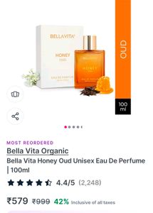 Bella Vita Honey Oud Unisex Eau De Perfume! 🍯