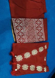 Maroon Kurta Set with Dupatta